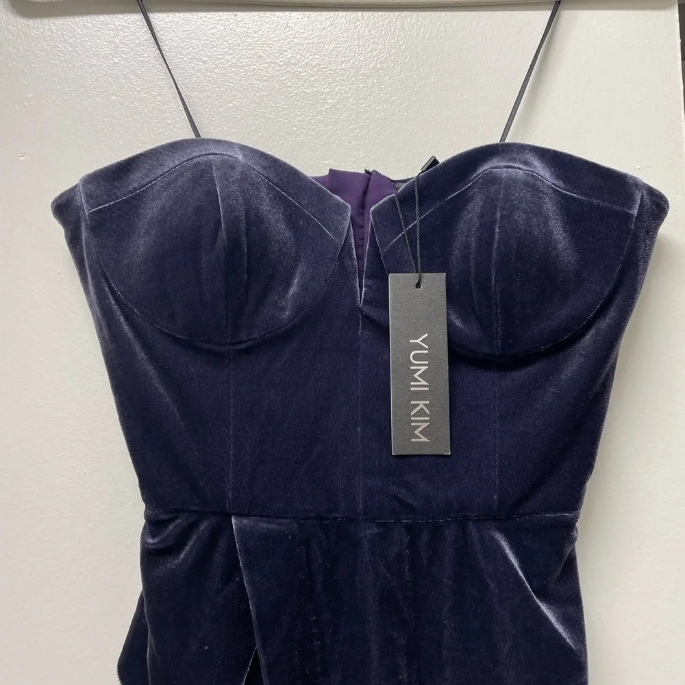 Yumi Kim Velvet Boss Jumpsuit in Slate NWT Size Small - Picture 6 of 12